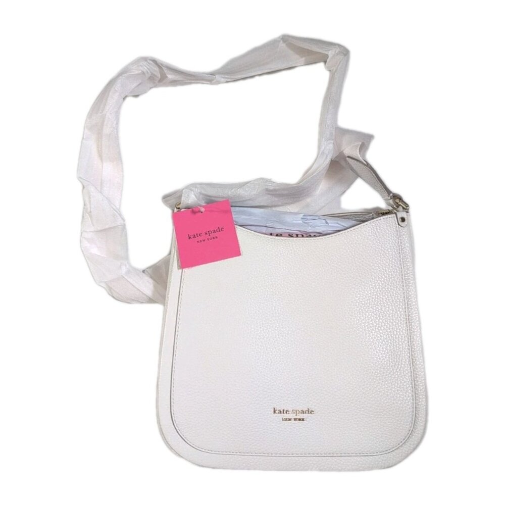 Kate Spade new york Roulette‎ Medium Messenger Optic White - New - Picture 2 of 6